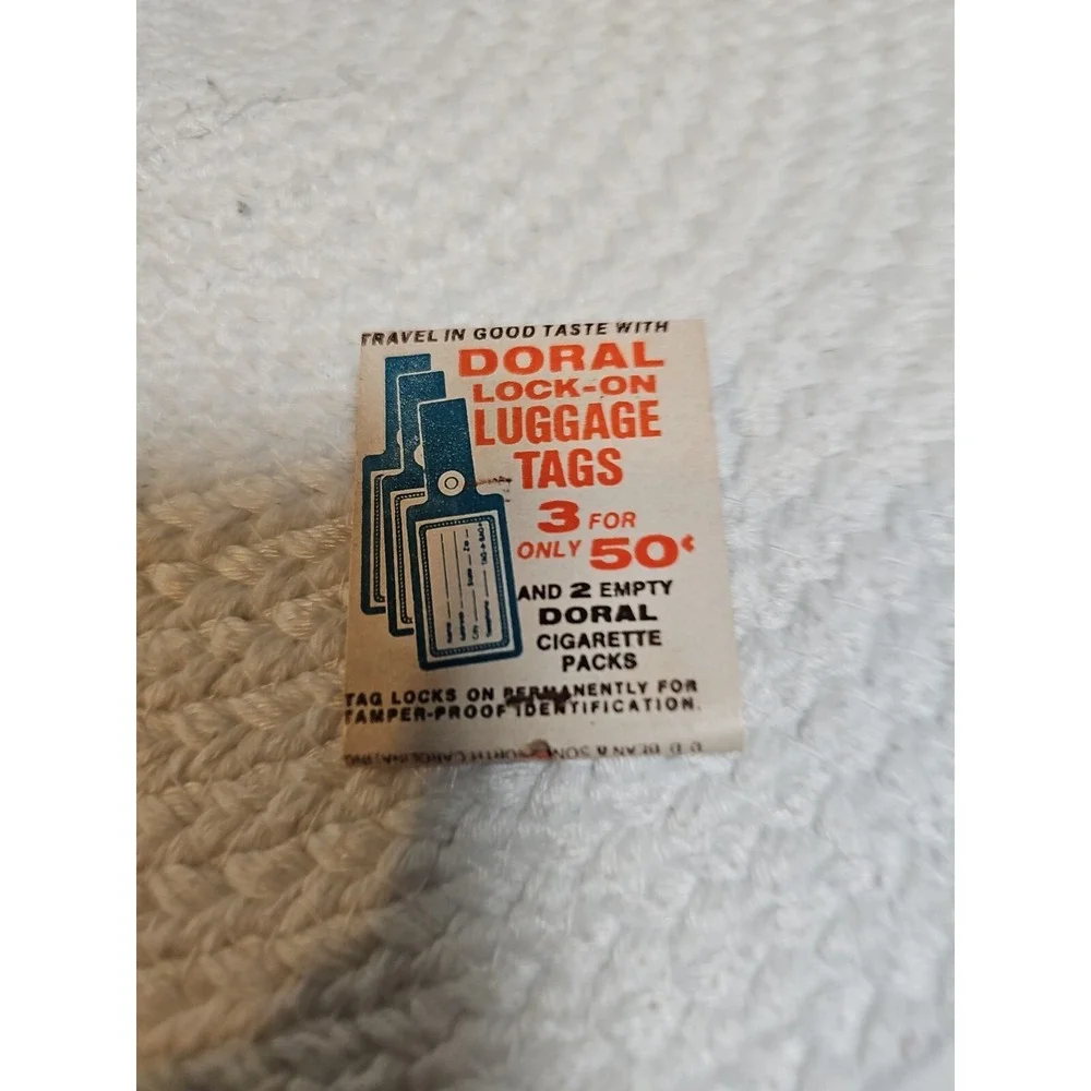Doral Filter Cigarettes Matchbook Full Advertisement Rare Full Book‎